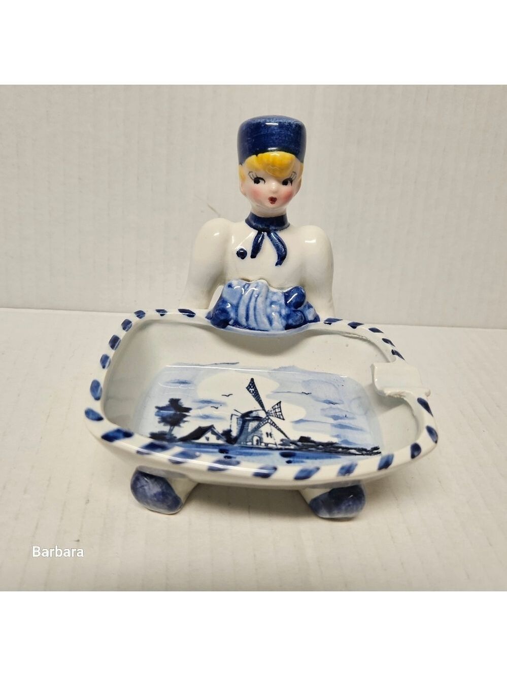 Vintage 50s/60s Japan Handpainted Dutch Boy Ashtray
